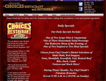 Tablet Screenshot of choicesrestaurantkillington.com